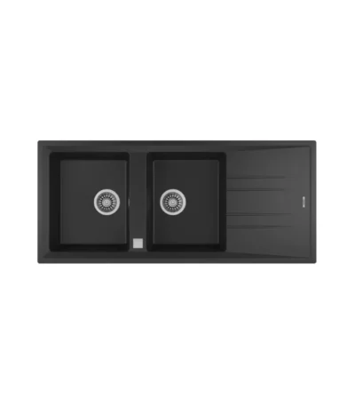 Lavaplatos Granito Stone 80 B-TG 2C 1E Negro Carbón Teka