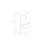Refrigerador French Door RFD 77825 GBK Cristal Negro - 516 L - vista 9