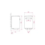 Termo Digital Eco Vertical Eléctrico 100 Litros 1500 W de Muro - vista 6