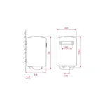 Termo Digital Eco Vertical Eléctrico 80 Litros 1500 W de Muro - vista 6