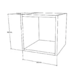 CUBO BLANCO 30X30 - medidas